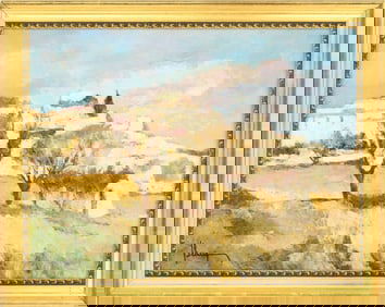 Claude Beaujean (1921-1997) French, Oil on Canvas Landscape "Aureille Vers Eyguieres"
