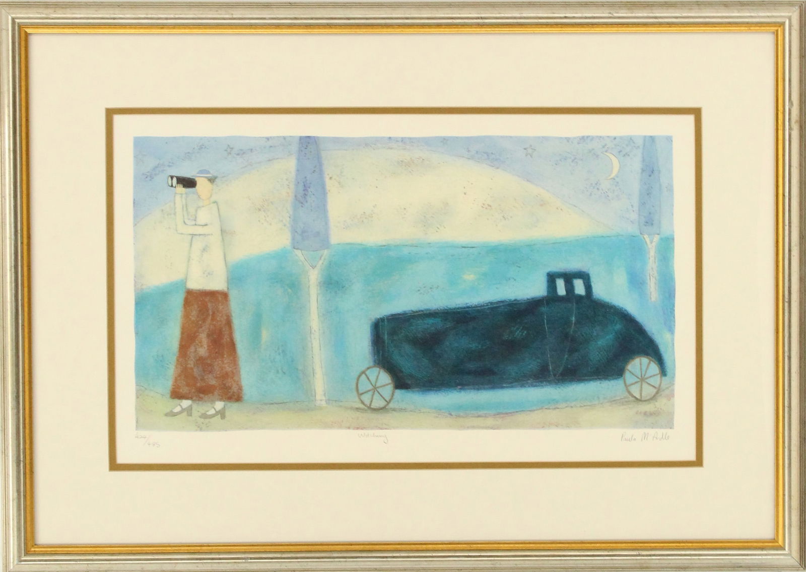 Paula McArdle Limited Edition Serigraph Titled Watching (1 of 11)