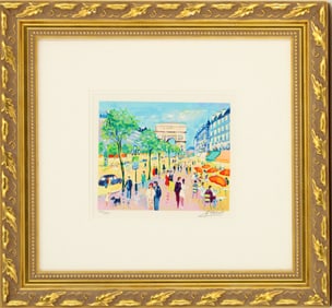 Jean Claude Picot (1933-2020) French, Signed and Numbered Street Scene Serigraph
