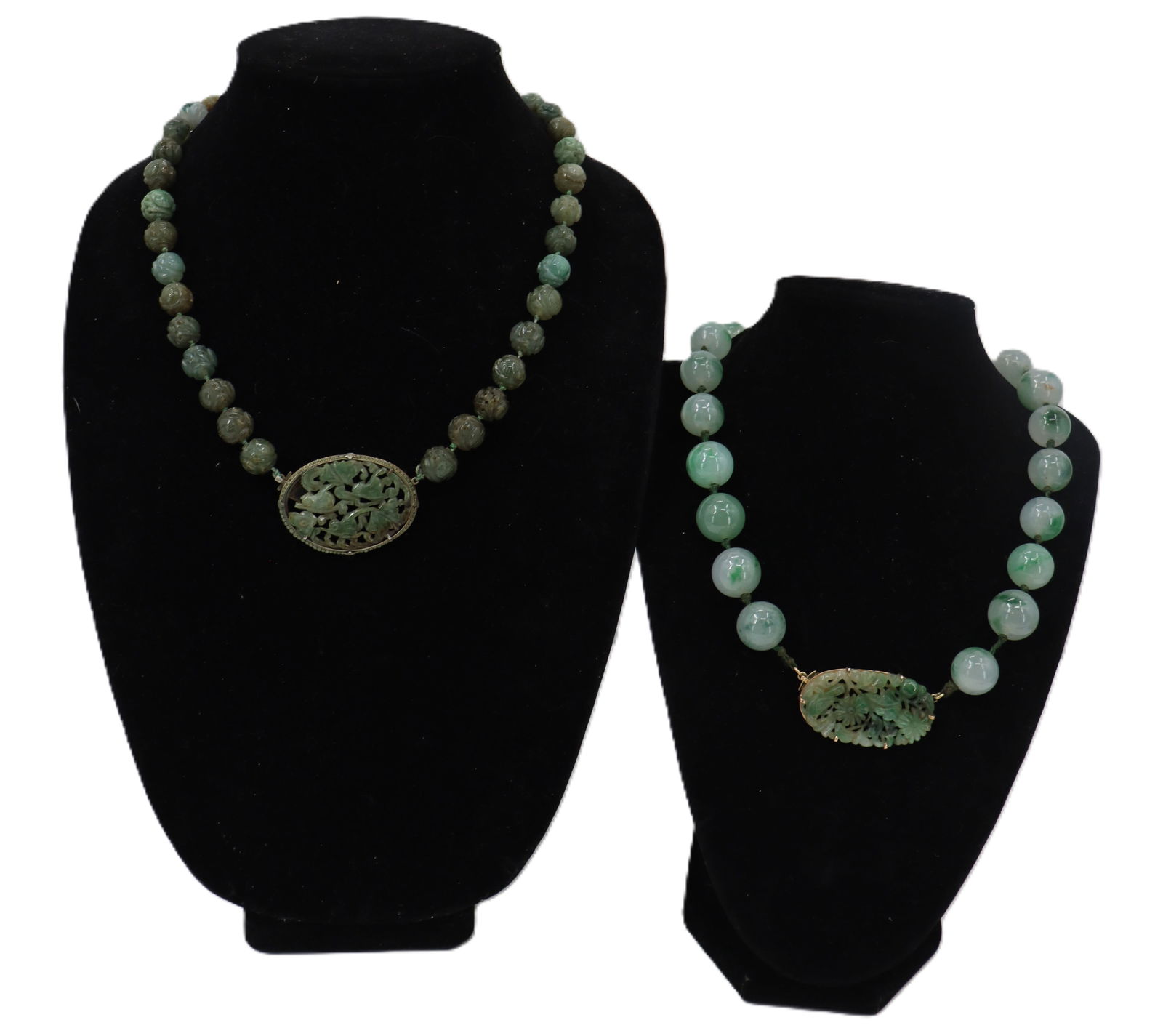 (2) Jadeite Beaded Necklaces (1 of 19)