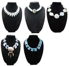 (5) Blue Necklaces