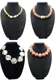 (4) Beaded Necklaces