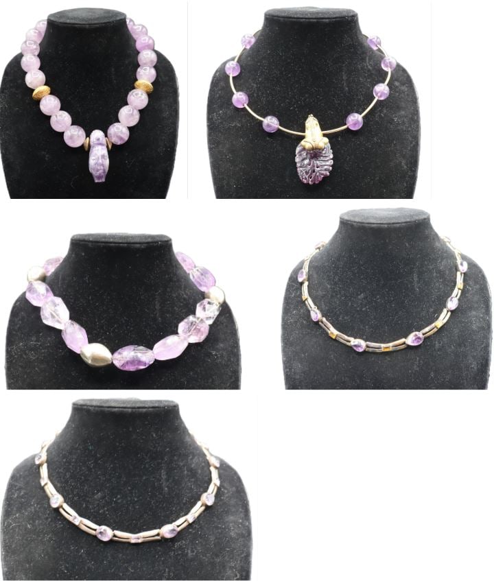 (5) Amethyst Necklaces (1 of 20)