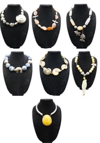 (7) Silver Necklaces