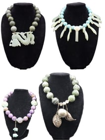 (4) Jadeite Necklaces