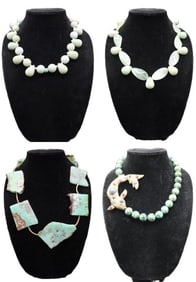 (4) Green Necklaces