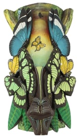 Neftali Rojas Morales Costa Rican Boruca Tribal Mask with Butterflies