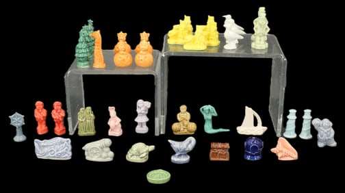 Lot of 38 English Wade "Whimsies" Ceramic Figures From Rose Tea