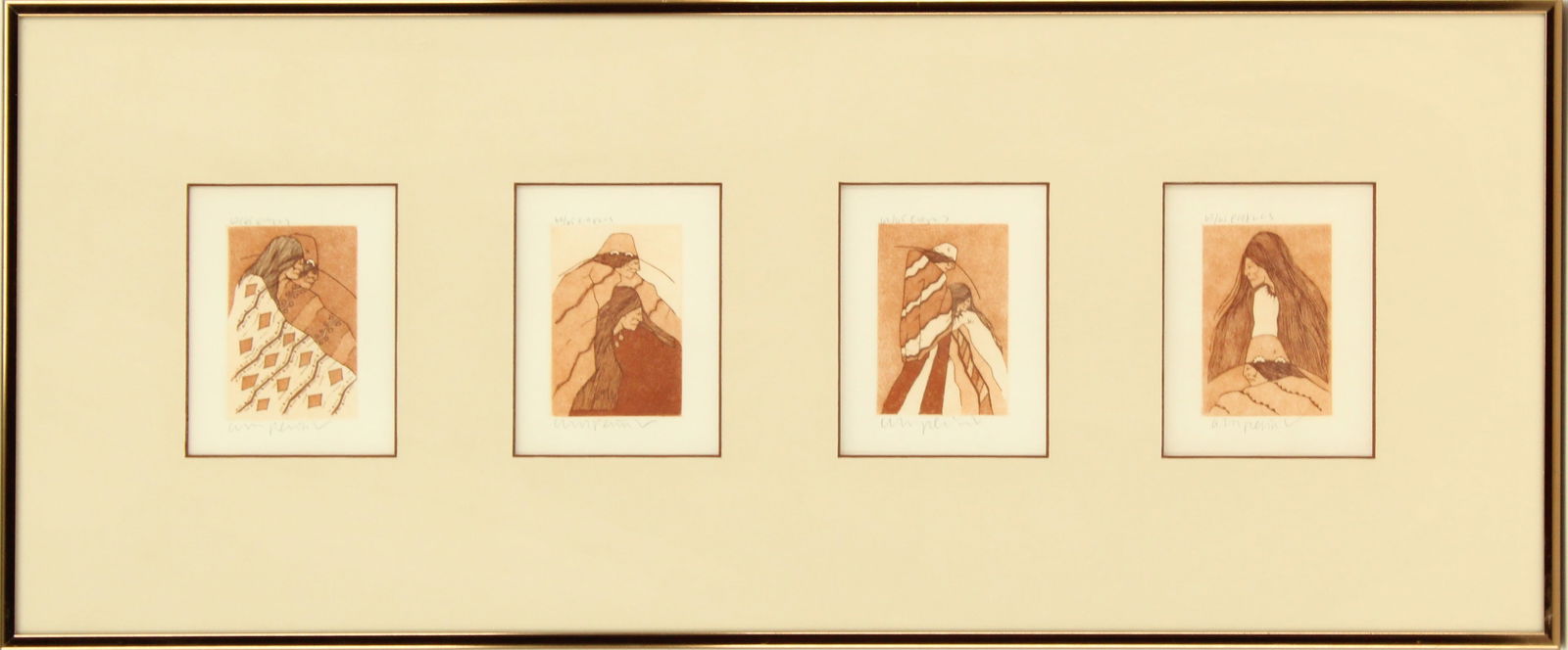 Amado Pena (Born 1943) American, Etching in Burnt Sienna (1 of 11)