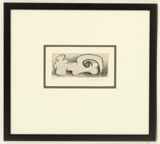 Jef Innegraeve (Born 1936) Belgian, Limited Edition Abstract Figural Etching