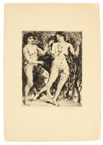 Philipp Franck (1860-1944) German, Signed Woodcut Print