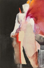 Acrylic on Board Figural Abstract "China Doll 1"