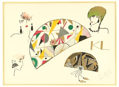 Karl Lagerfield (1933–2019) German, Fashion Design Sketches