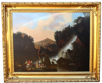 Circle of Richard Wilson (1713-1782) British, Oil on Canvas "Falls at Terni"