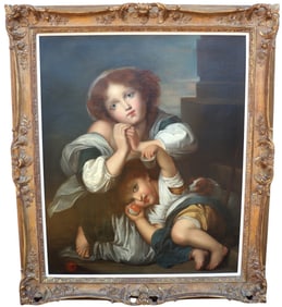 Circle of Jean-Baptiste Greuze (1725-1805) French, Oil on Canvas