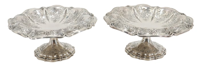 (2) American Durgin Engraved Sterling Compotes - 41.290 ozt.