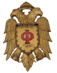 Fabergé Shield with Golden Eagles and Phi Symbol