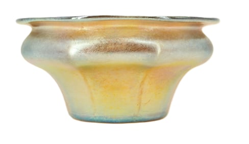 Louis Comfort Tiffany Gold Favrile to Blue Bowl