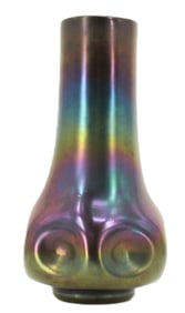 Attributed Loetz Iridescent Blue and Purple Art Vase