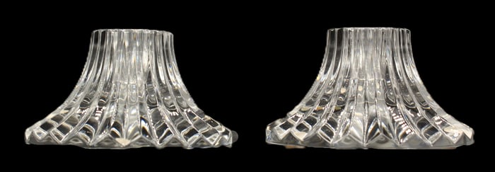 Pair of French Baccarat Massena Crystal Candlesticks