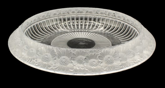 French Lalique Art Deco Cyrstal Marguerites Bowl
