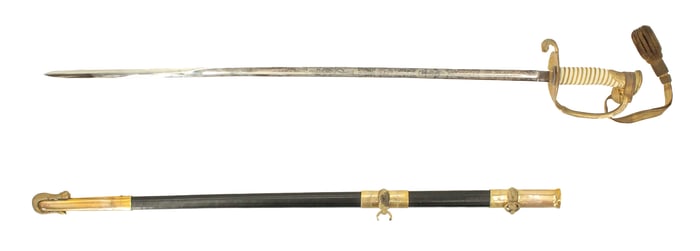 Early 20th Century Officer's Dress Sword and Scabbard.