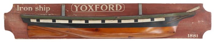 Half-Hull Wall-Hanging Wood "Iron Ship Yoxford" Builders' Model
