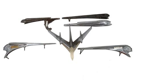 (6) Vintage Pontiac Hood Ornaments