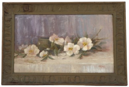 S.M. Smith American Late 19th/Early 20th Century Still Life with Dogwood Blossoms