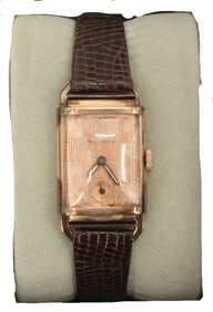 Bulova 14K Gold Filled Wristwatch with Leather Band, AS IS