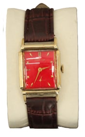 Hamilton 10K Gold Filled Wristwatch with Leather Band