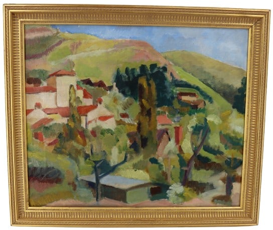 Edward Johanson (1908-1991) American 1939 Landscape Painting (1 of 9)