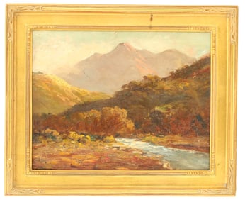 Scottish Highlands Landscape Painting in the Style of John Falconer Slater (1857-1937) British