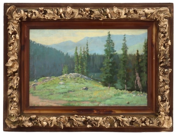 Early 20th Century American Impressionist Oil on Board Western Landscape Painting: Early 20th Century American Impressionist Oil on Board Western Landscape Painting Indistinctly signed. Overall Size: 19 x 24 7/8 in. Sight Size: 11 1/4 x 17 1/4 in. #9134