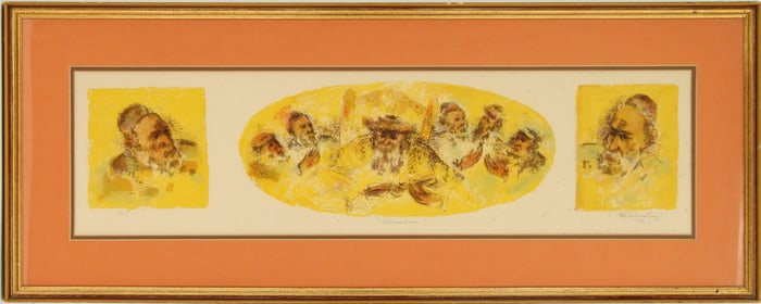 Chaim Gross (1904–1991) Hungarian/American, Artist's Proof Lithograph Print "Talmidim"