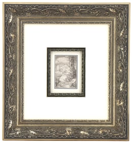 Albrecht Durer (1471–1528) German, Engraving Print "The Virgin and Child With a Pear"