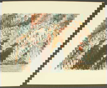 Zalman Kleinman (1933-1995) Russian, Judaica Artist's Print Lithograph