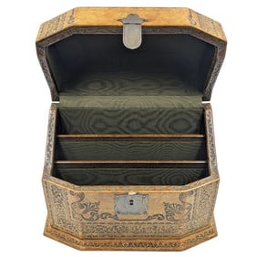 Italian Embossed Leather Letter Box