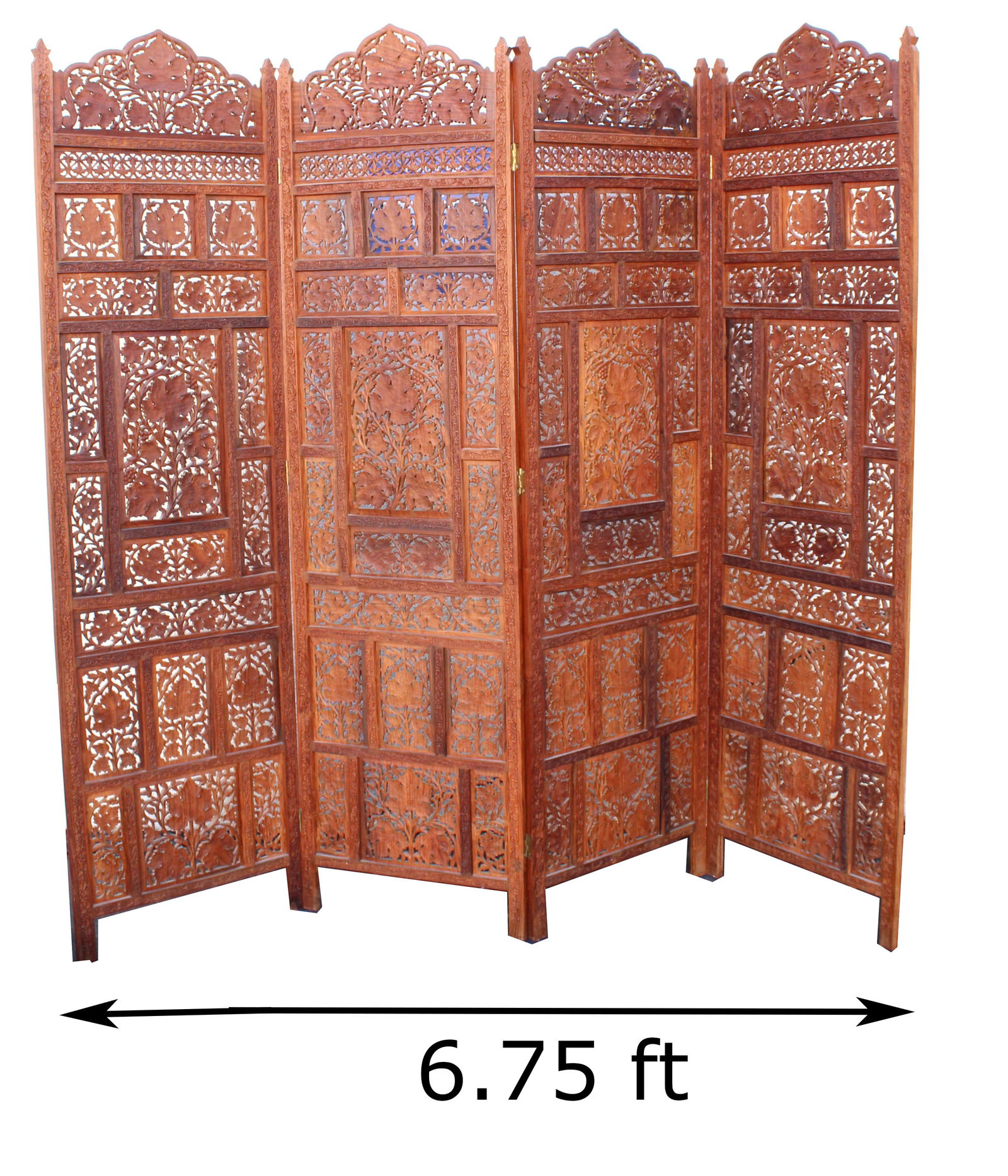 Carved Wood Room Divider Screen (1 of 14)