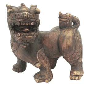 Chinese Wood Carved Foo Dog