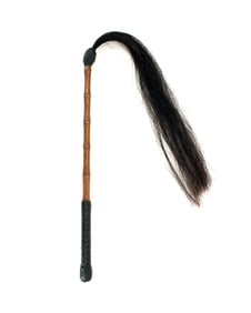 Chinese Buddhist Bamboo and Horse Hair Fly Whisk