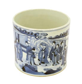 Chinese Blue and White Porcelain Brush Pot