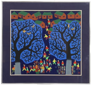 Chinese Folk Art Tempera and Gouache