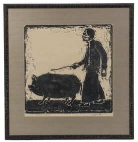 Mui Chong-Ki (Born 1940) Chinese Woodblock Print