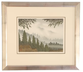 Shufu Miyamoto (Born 1950) Japanese, Woodblock Landscape Print