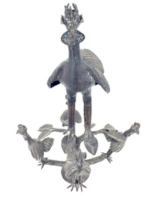 African Benin Bronze Rooster