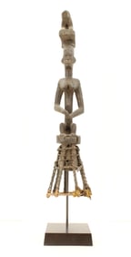 Early 20th Century Nigerian Urhobo Wood Figural Headdress