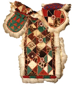 African Leather, Fur, Beaded Chiefs Jacket