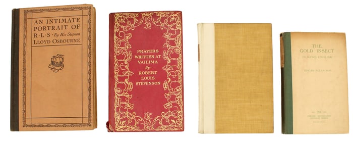 (1) Book by Edgar Allan Poe and (3) Robert Louis Stevenson Books