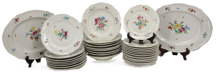 (32) Piece Hand Painted Porcelain Tableware Set